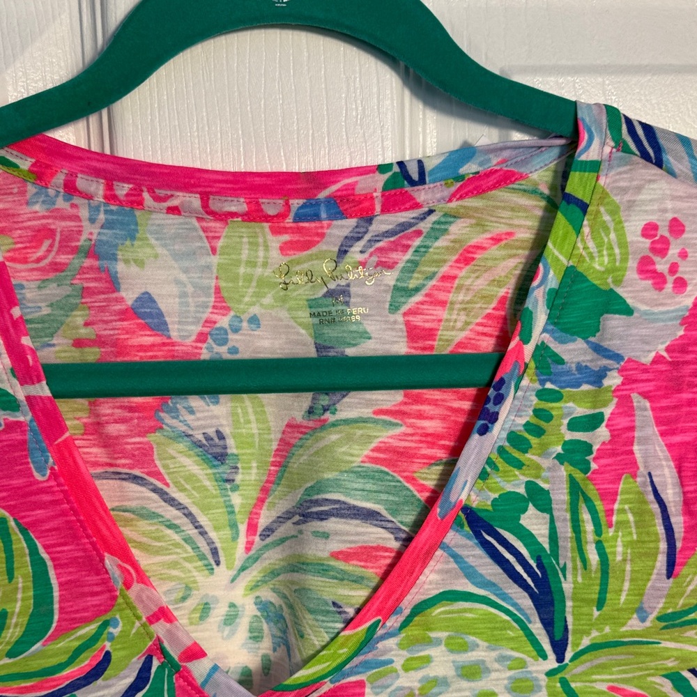 Lilly Pulitzer Vibrant Tropical Short Sleeve Tee - Picture 2 of 3